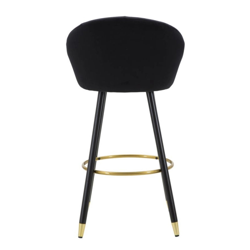 Sgabello Bar Prague Nero cm 55x56x104