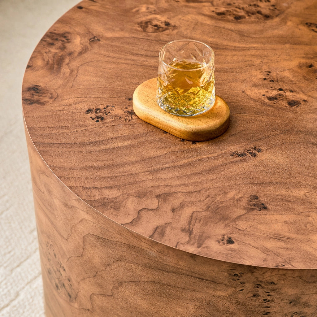 TAVOLI da caffè nesting Set da 2 pezzi MDF marrone con contenitore