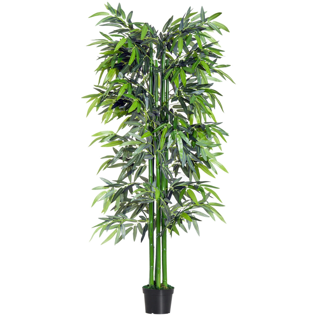 Pianta artificiale, albero di bamb¨´ artificiale da 180 cm con vaso, incredibilmente realistico, facile da curare, ideale per gli spazi abitativi.