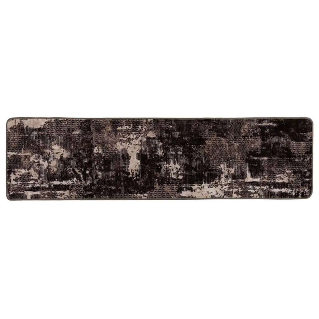 Runner Tappeto MARSA Nero 80 x 400 cm Poliestere e PVC 42023378