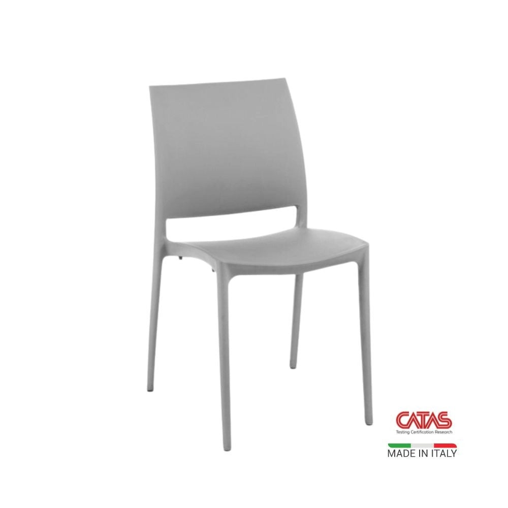 Set 4 Sedia polipropilene Curtis colore bianco