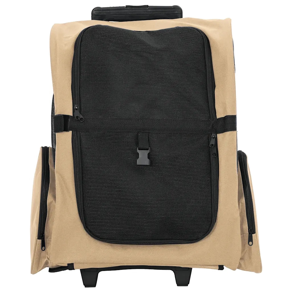 Carrello per Animali 3 in 1 Design Sabbia 48x32x(57-106) cm Tessuto Oxford CFW8356472
