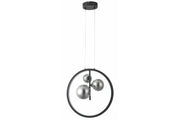 Lampada a sospensione nera ad anello Omaha Reality 20W