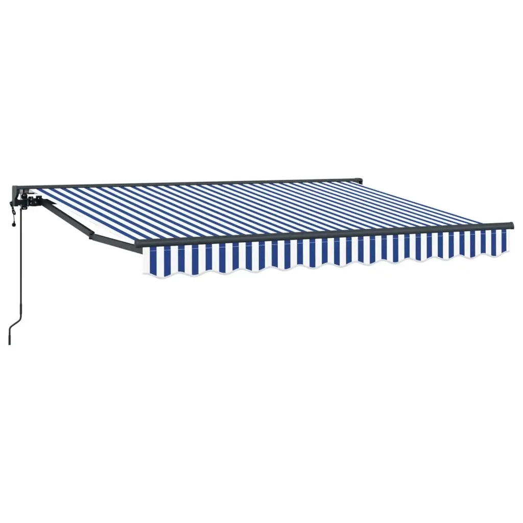 Tettuccio Elettrico Retrattile Blu e Bianco 3 x 2 m