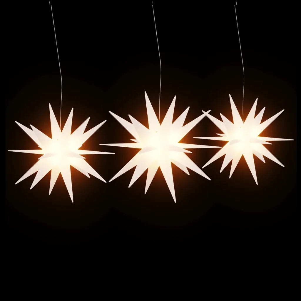 Luci di Natale con LED 3 pz Pieghevoli Bianche 356197