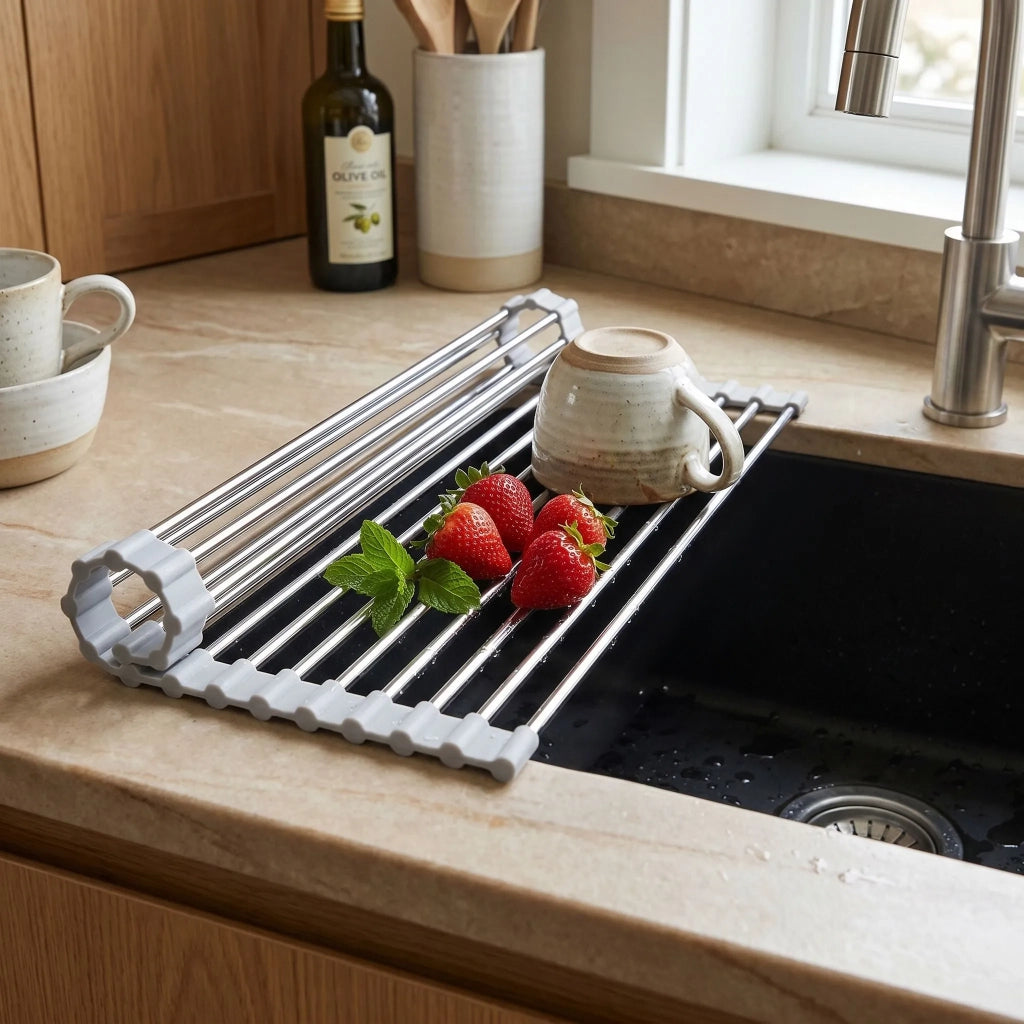 Set Di Accessori Per Lavello Da Cucina 3 Pz. Rea Grey