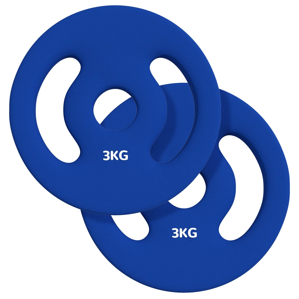 Dischi per bilanciere 2x3 kg ¨C Minimal ¨C blu, metallo, ? 2,5 cm