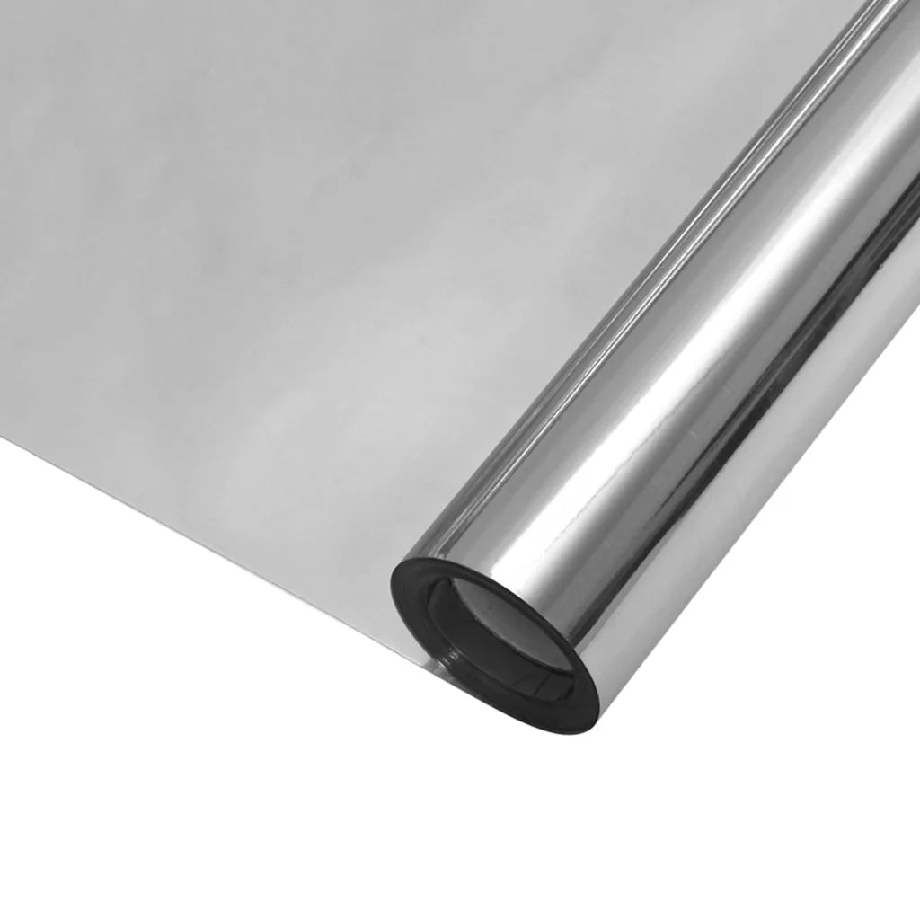 Pellicola per Finestra Solare Riflettente Statica Argento PVC 3394731