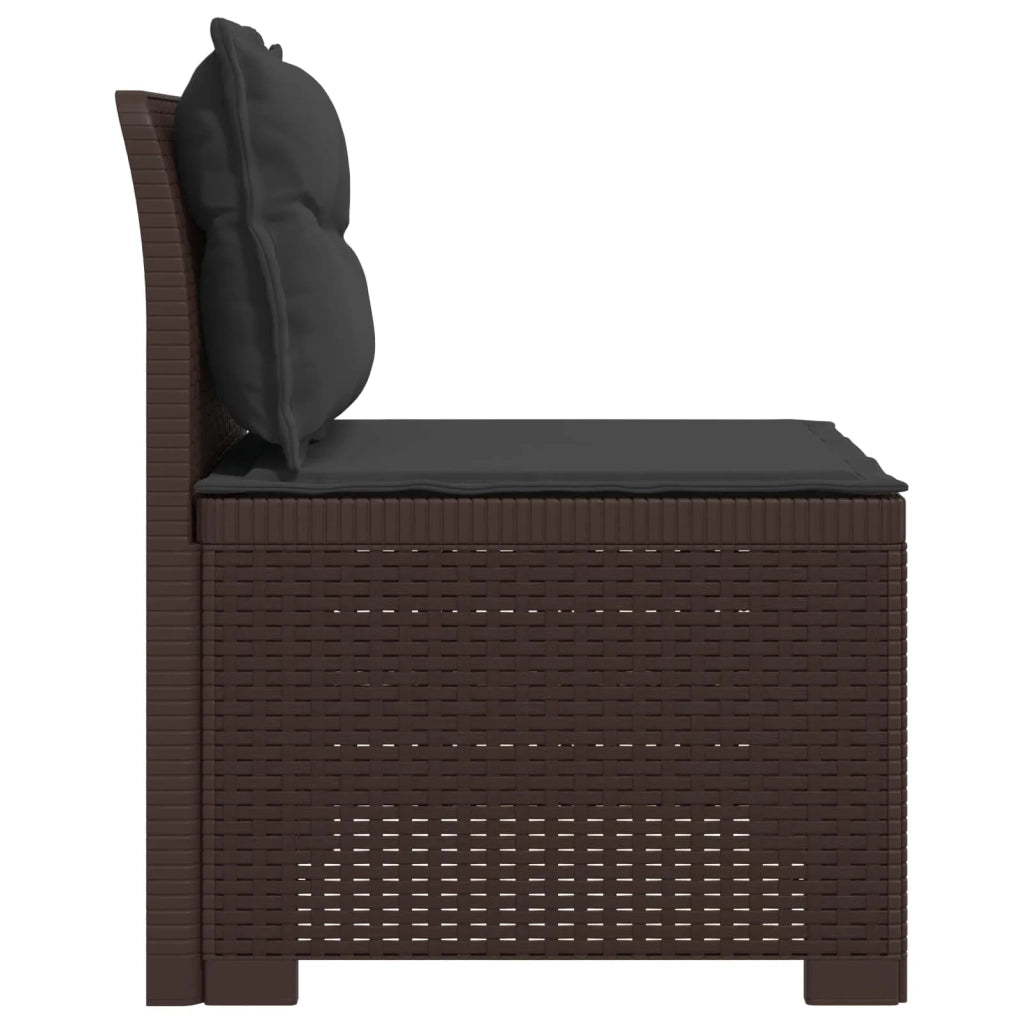 Divano da Giardino a 1 Posto con Cuscini Aspetto Rattan PP 8011801