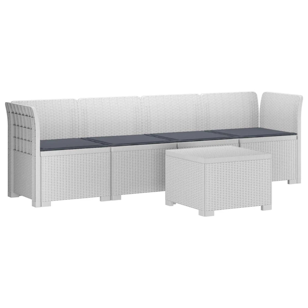 Divano da Giardino a 4 Posti con Cuscini in Stile Rattan PP 3443865