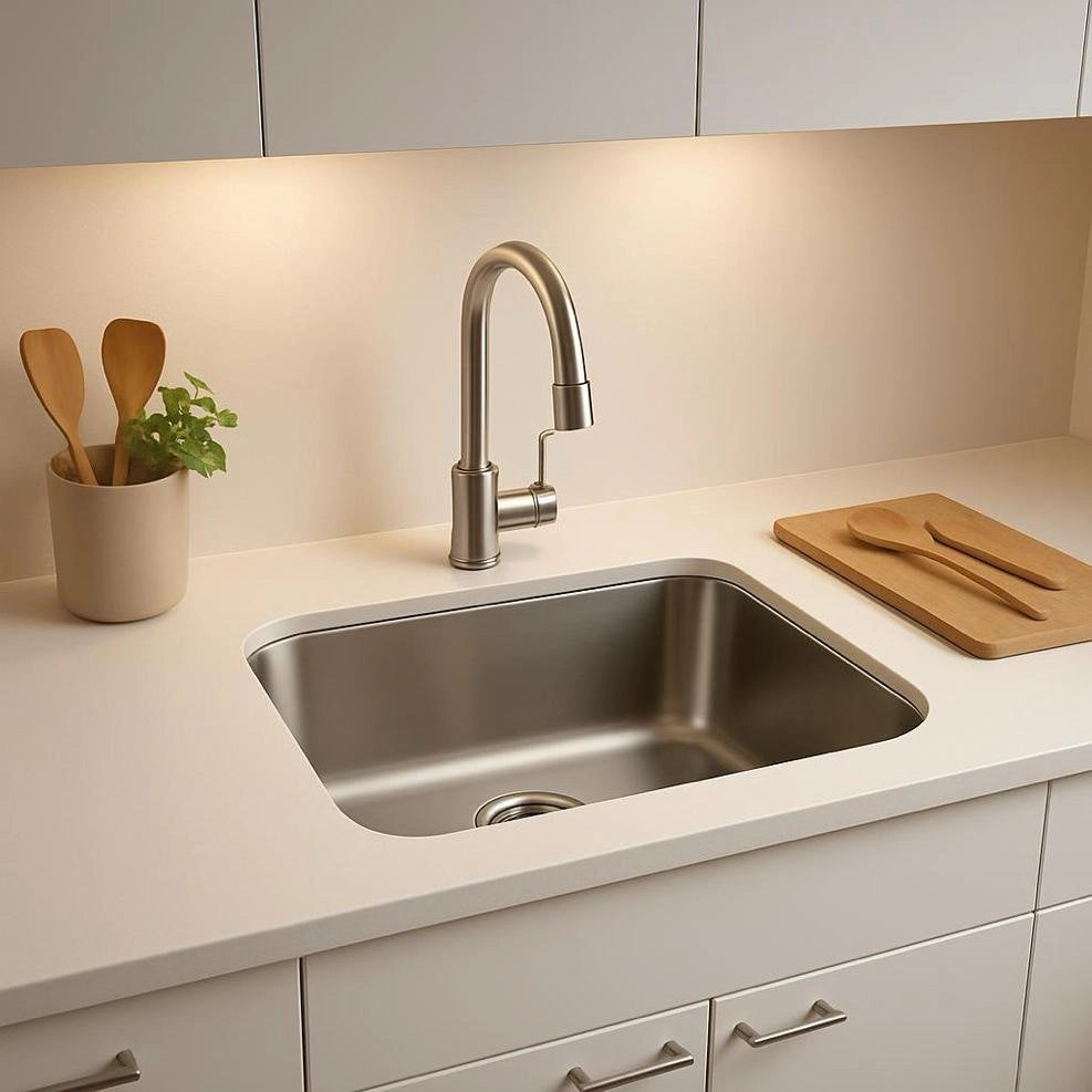 Lavello incasso in acciaio inox 42x50 cm - Cromo