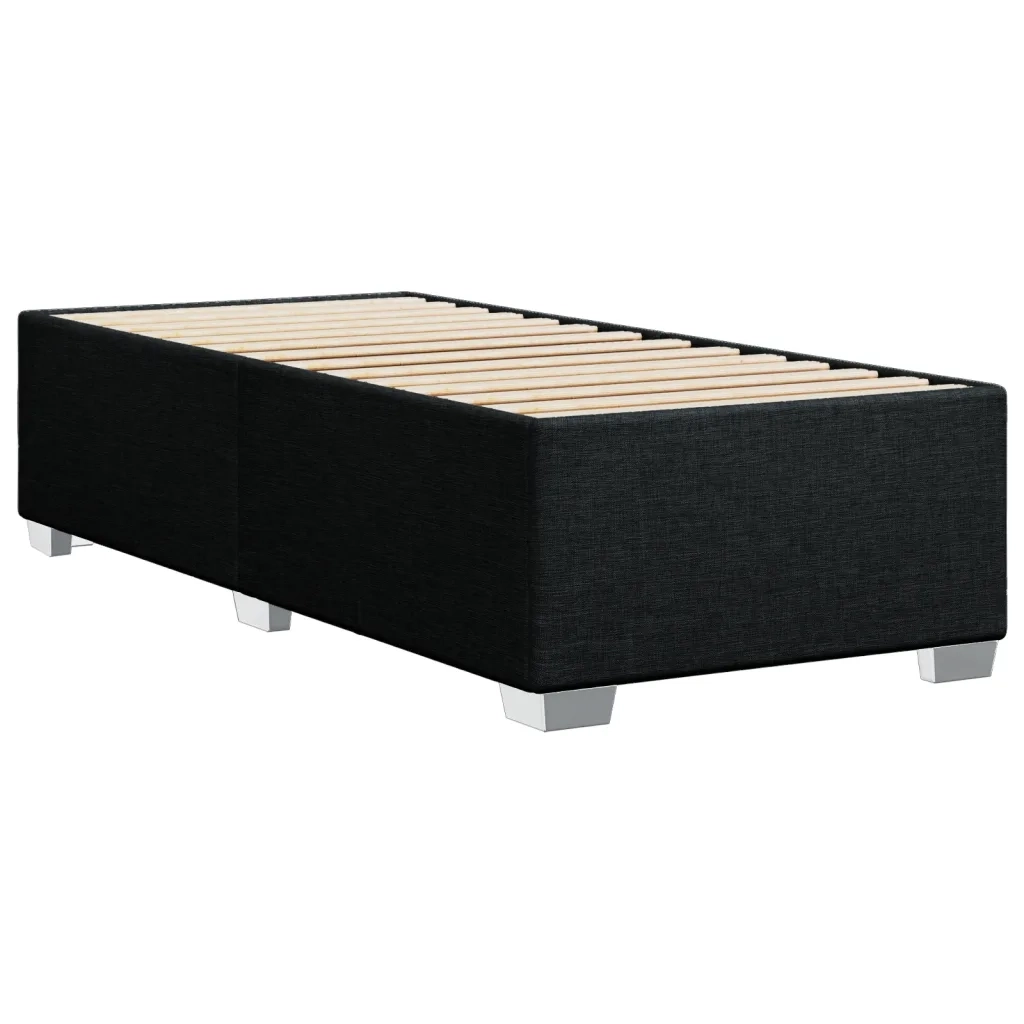 Letto singolo | Letto per adulti | Giroletto senza Materasso Nero 80x200 cm Tessuto