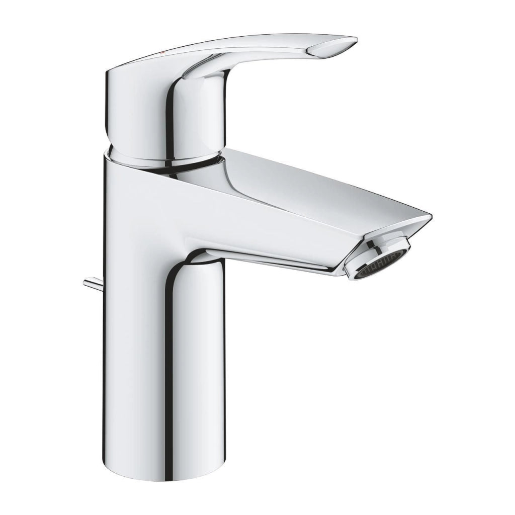 GROHE SW646825 Eurosmart New Miscelatore monocomando per lavabo Taglia S con scarico a saltarello integrato 1''1-4 flusso 5,7 l-min tecnologia GROHE EcoJoy e StarLight colore Cromo