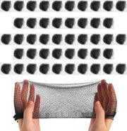 Nastro di nylon riutilizzabile per chignon e nodi - 50 pezzi - bordo elastico - nero