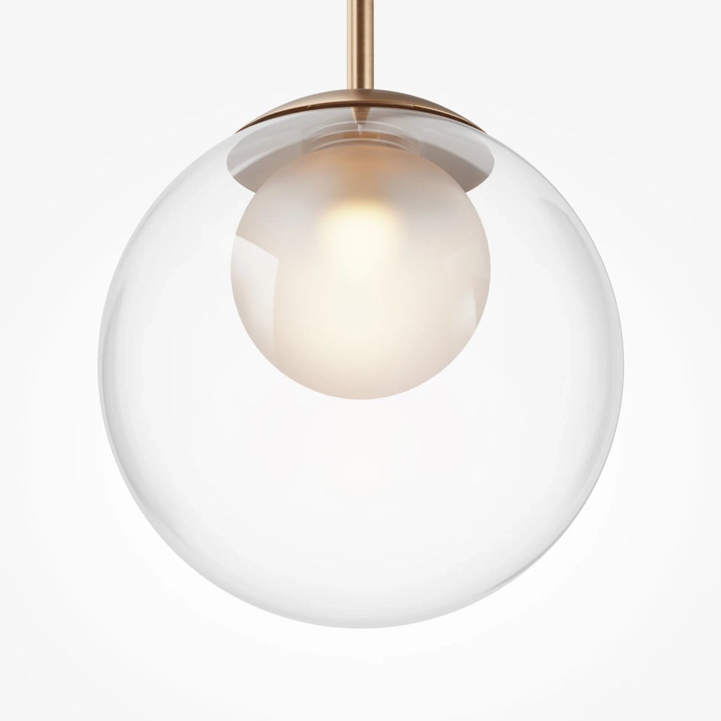 Lampada A Sospensione Moderno Basic Form 1 Luce G9 20W Metallo Oro Ip20