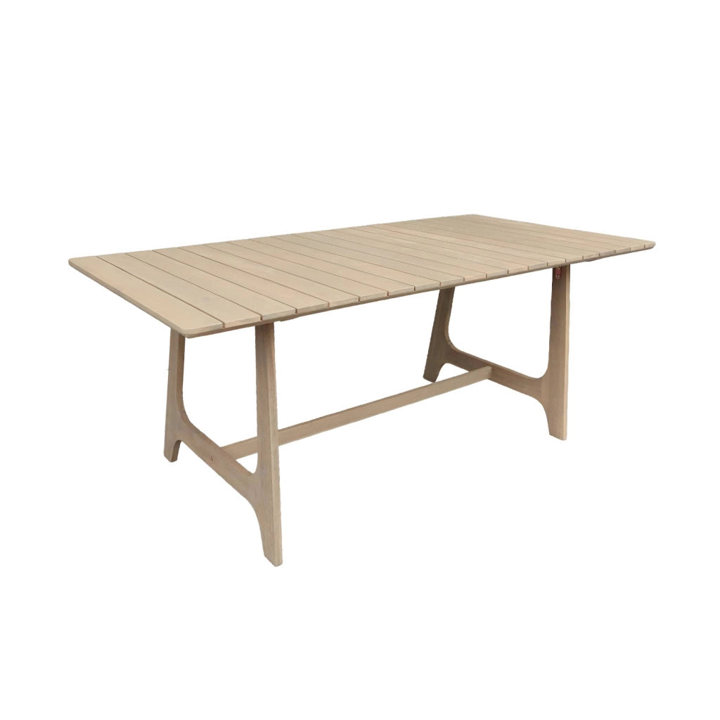 Set tavolo da giardino in legno di acacia con 6 sedie, marrone