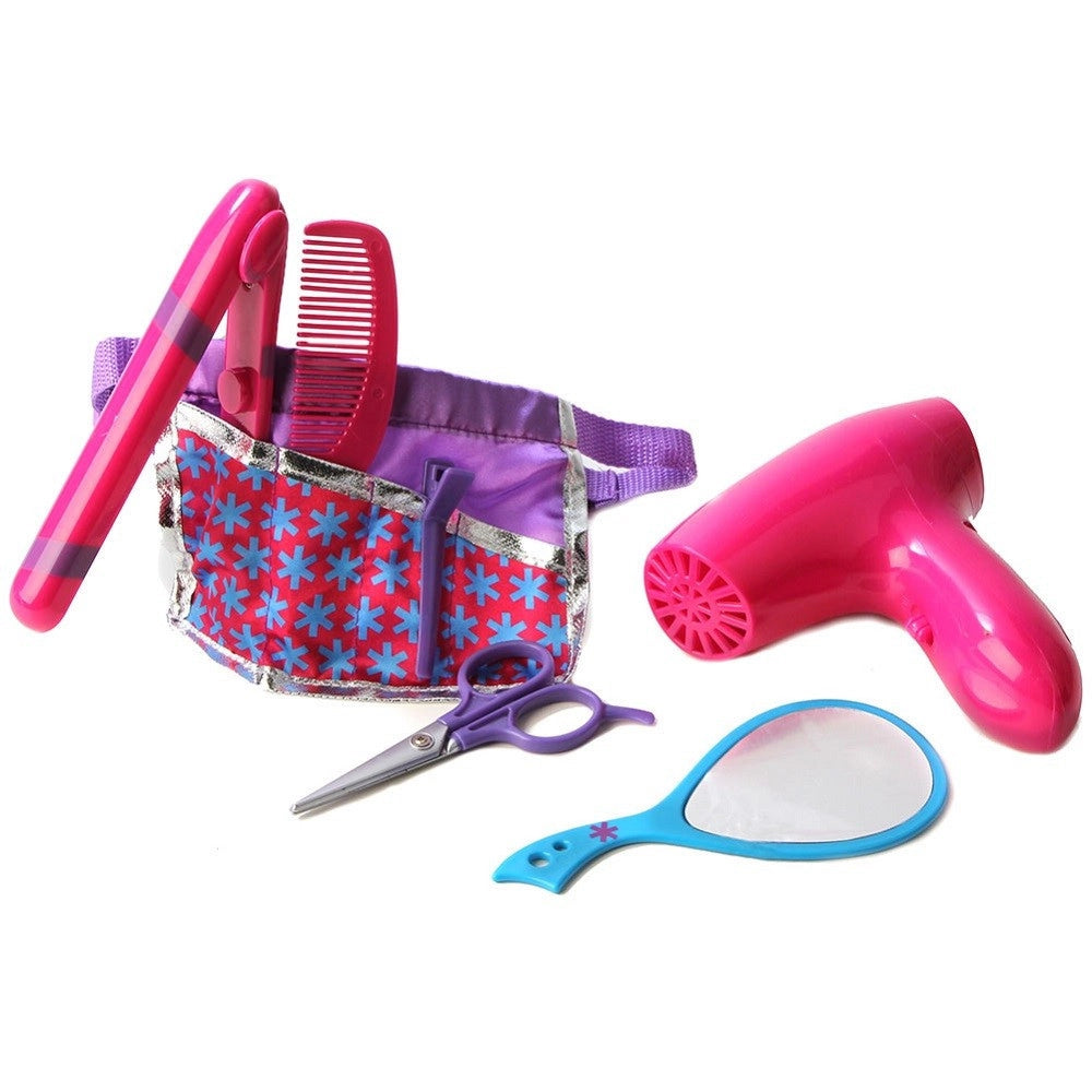 Trade Shop - Set Parrucchiera Per Bambini Con Phone Piastra Specchio E Accessori Per Capelli -