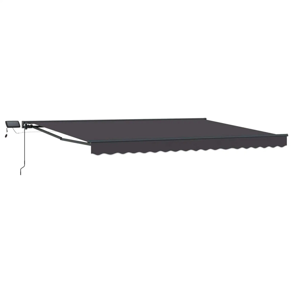 Cornice per Tenda Manuale con LED Antracite 4 × 3 m 3420841
