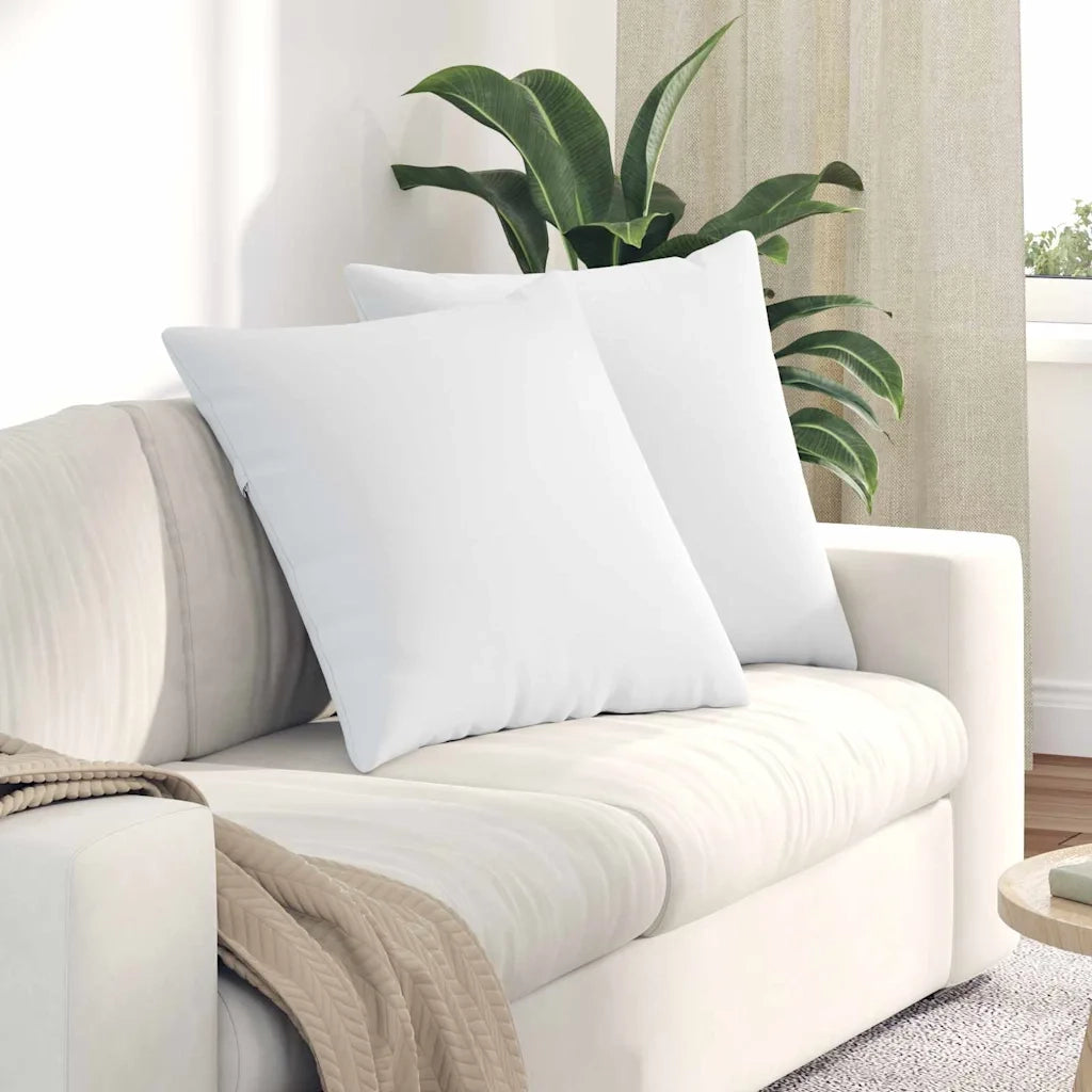 Cuscini da Divano 2 pcs Bianco 80 x 80 cm Tessuto 42014051