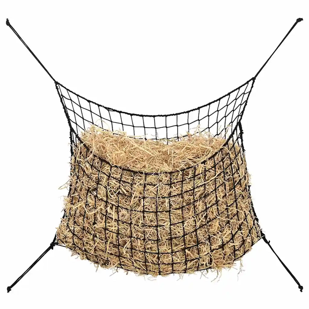 vidaXL Reti da Fieno 2pz Rettangolari Neri 150x90 cm in PP