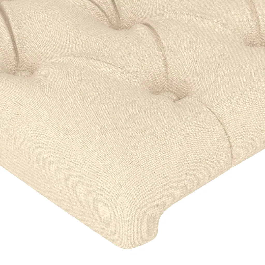 Testiera ad Orecchio-Testata con Orecchie Crema 203x23x78/88 cm in Tessuto 577334