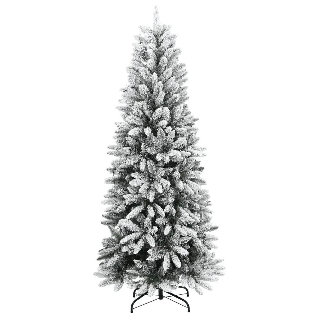 Albero di Natale Artificiale con 150 LED e Neve Fioccata 120 cm 3315763