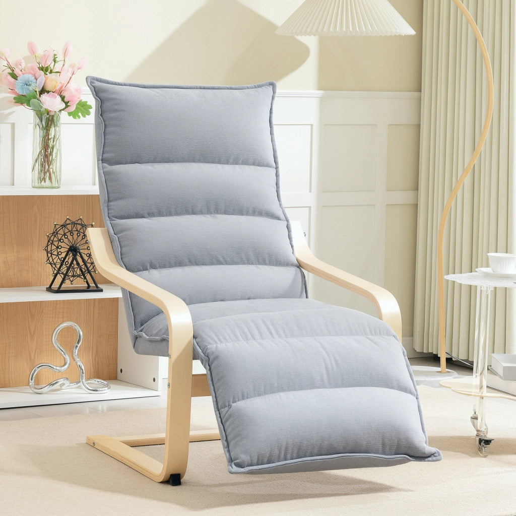 Poltrona reclinabile con poggiapiedi ¨C Minimal ¨C Grigio chiaro