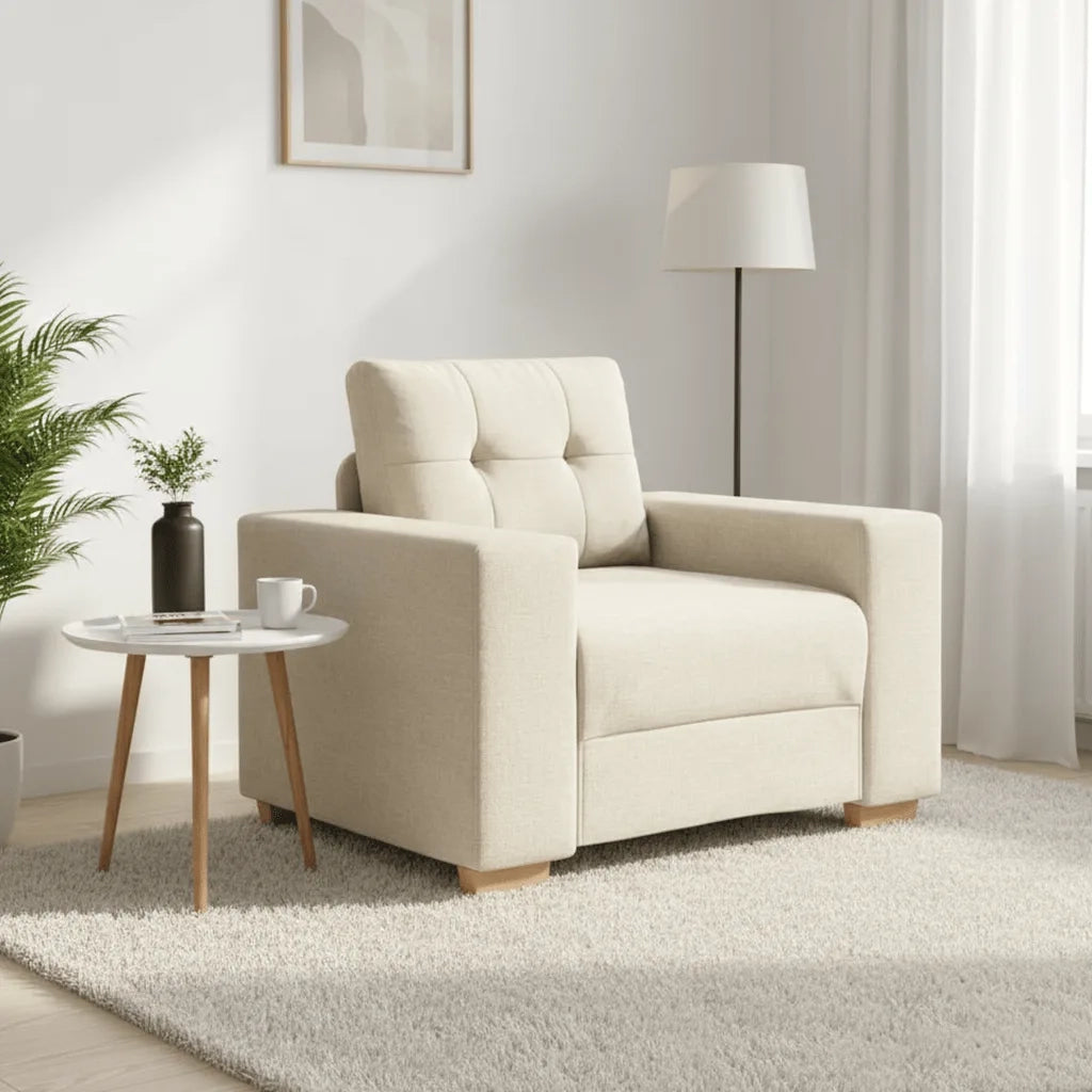 Poltrona in Lino 100x78x80 cm 4105067