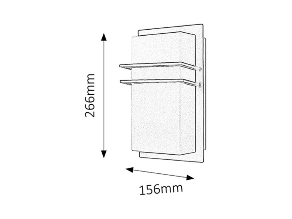 Applique esterna moderna Seattle E27 cromo satinato Rabalux