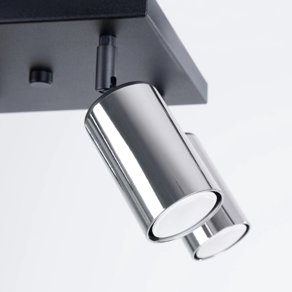 Lampada da soffitto WINX 4 nero/cromo