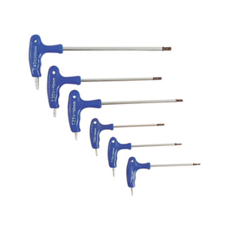 SERIE  6 CHIAVI TORX T10-T40 CR VAN C/IMPUGNATURA- CHINA T MAX 6044- 1,0 confezione