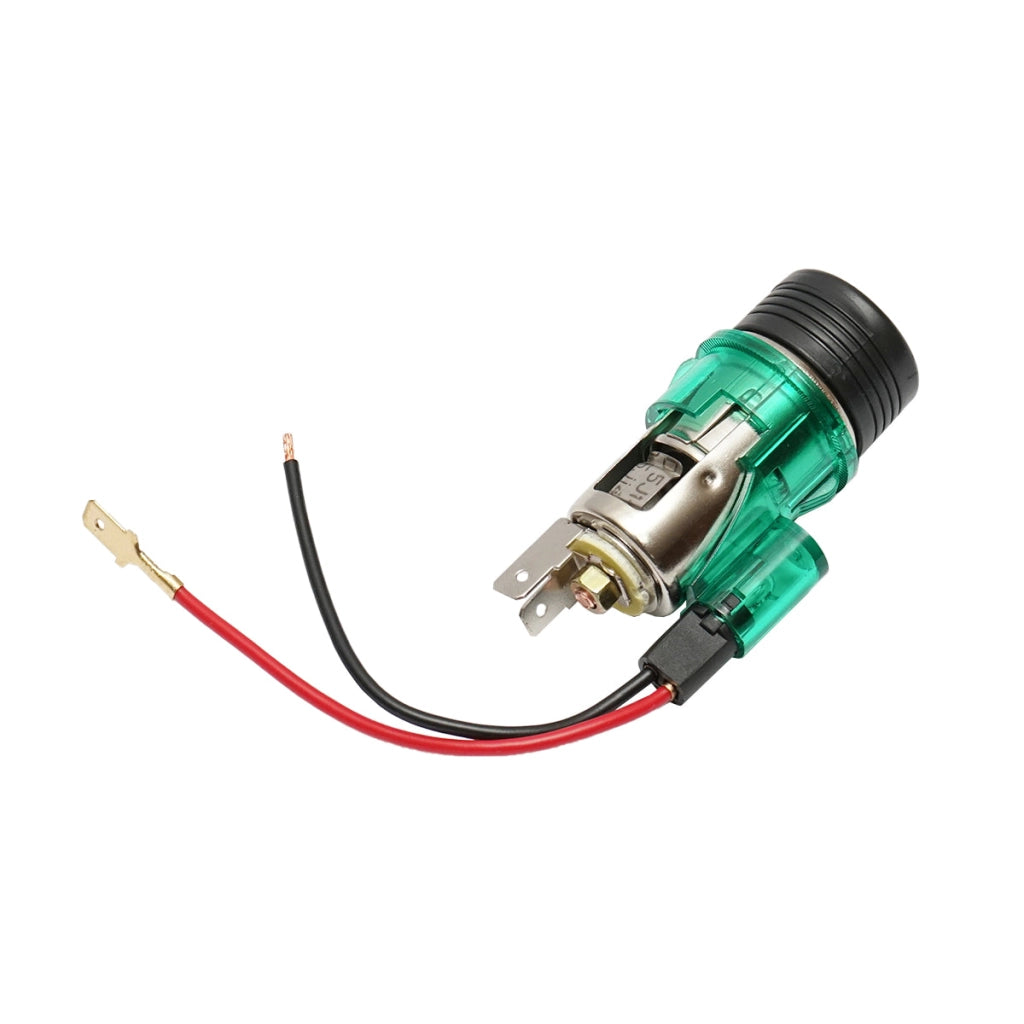 Presa accendisigari universale 12V fi28 per auto, con luce verde integrata Breckner Germany