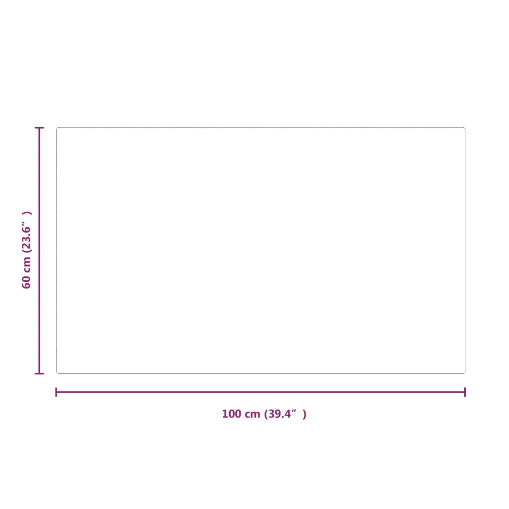 Piastra in vetro per camino Trasparente 100 x 60 cm Vetro