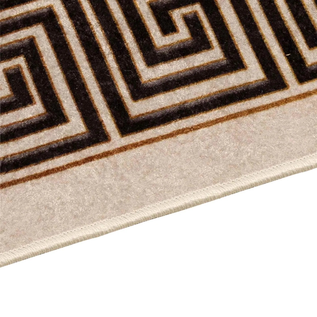 Runner Tappeto MARSA Nero 50 x 250 cm Poliestere e PVC 42023325