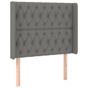 Testiera | Testata ad Orecchio GrigioScuro 103x16x118/128cm inTessuto