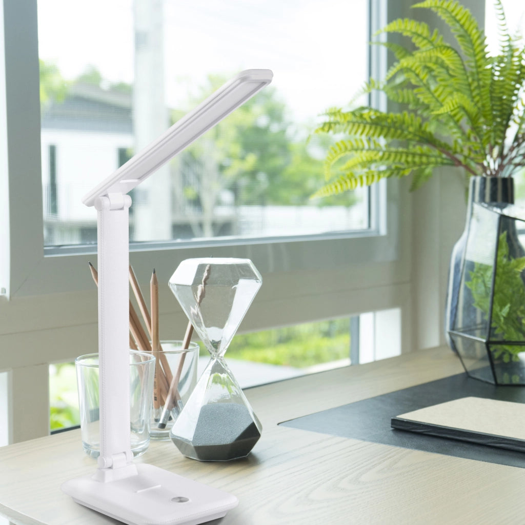 Lampada da scrivania LED 8W dimmerabile bianca Polux
