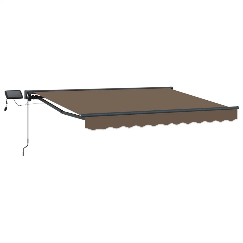 Cornice per Tenda Manuale con LED Tortora 5 × 3,5 m 3426452