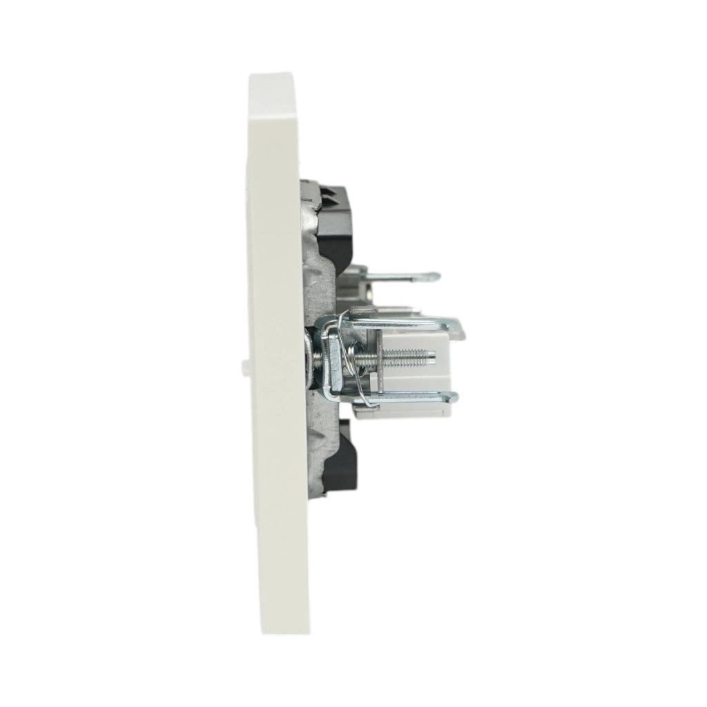 Presa internet RJ45 bianca in ABS da incasso 80x80mm