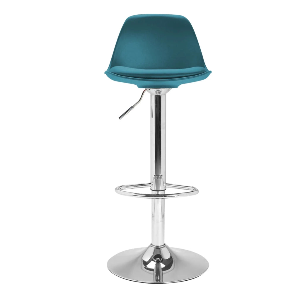 IDMarket - Set di 2 sgabelli da bar design blu anatra KARL