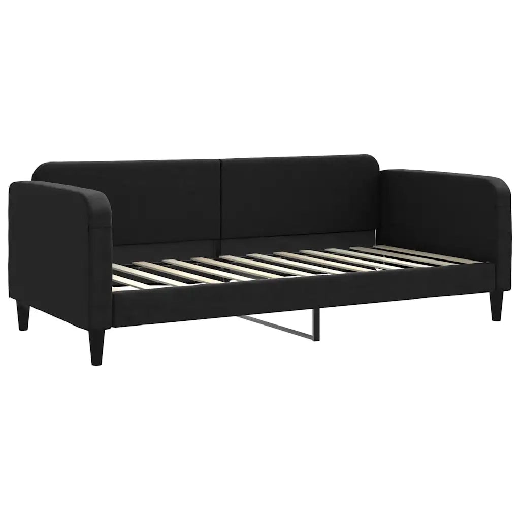 Divano letto | Sof¨¤ letto | Letto singolo con Materasso Nero 90x200 cm in Tessuto