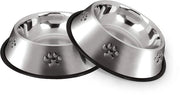 Set di Ciotole Antiscivolo per Cani - Acciaio Inossidabile - Set a 2 pezzi - 26 cm - Adatto per Cani di Grande/Media Taglia - Duraturo e Salutare - Ciotola per Cani
