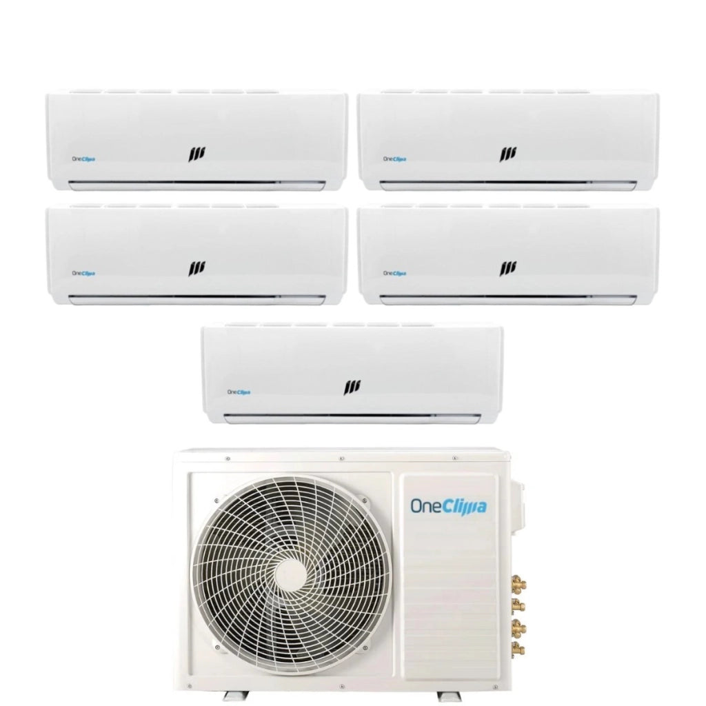 Condizionatore OneClima Penta Split Inverter serie PRO 9+9+9+12+12 con MLT42x5/Y24 R-32 Wi-Fi Optional 9000+9000+9000+12000+12000