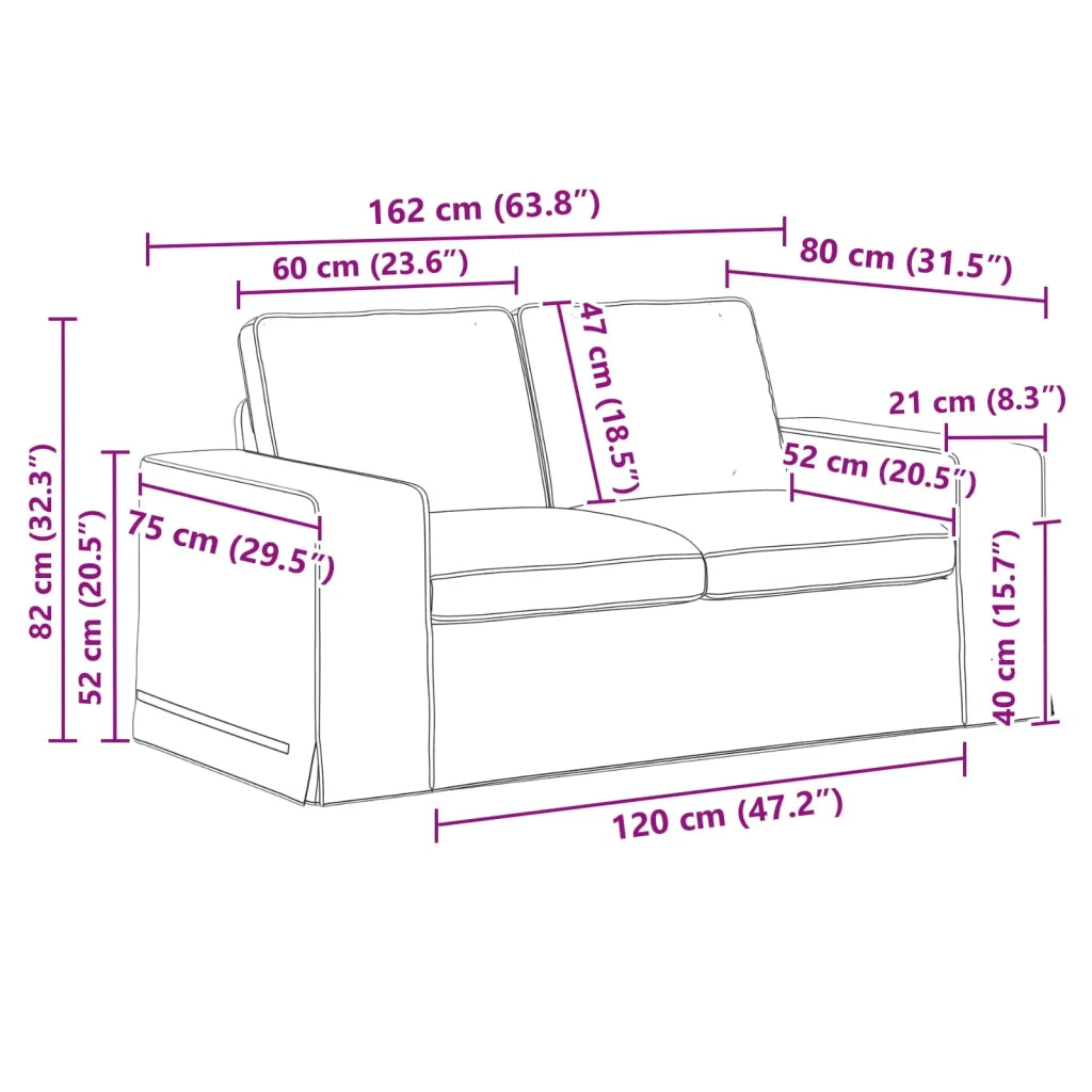 Set di divani 2 pcs Verde Scuro 162 x 80 x 82 cm Tessuto 3407503