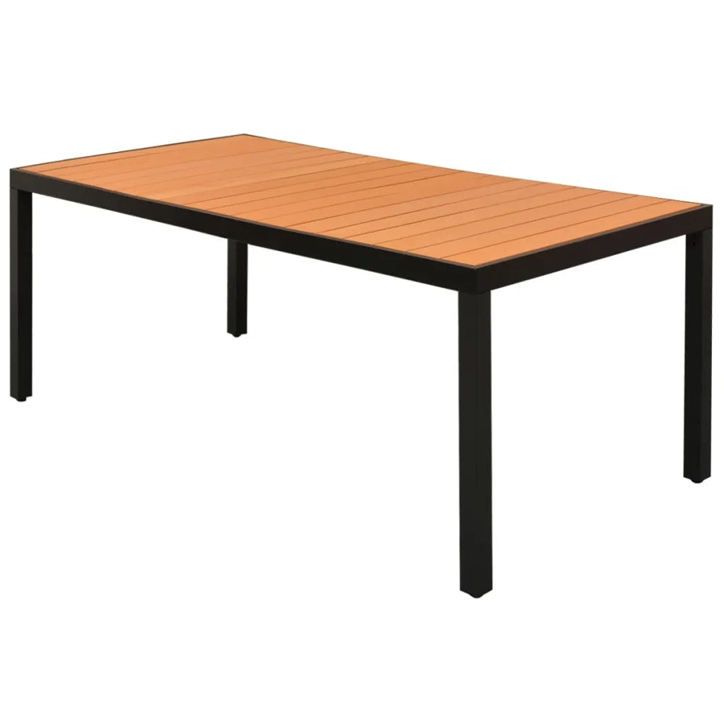 Set da Pranzo da Giardino 9 pz in Rattan PVC Nero e Marrone 3060111