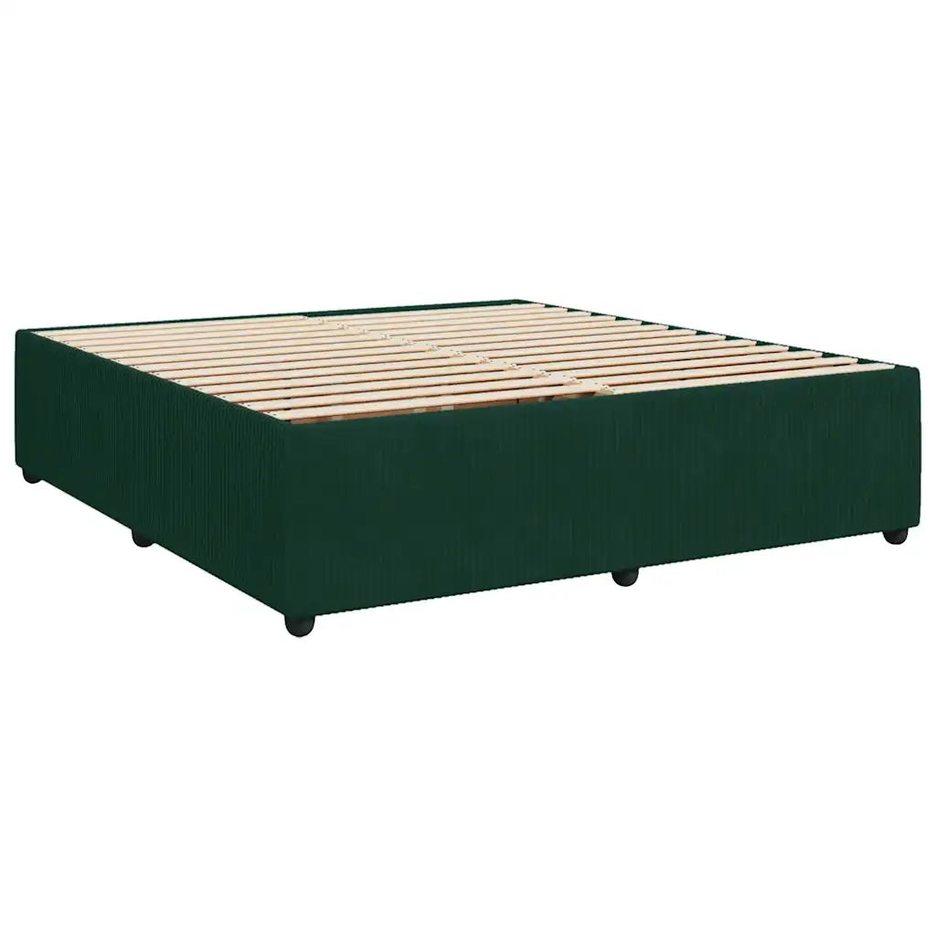 Giroletto a Molle con Materasso Verde Scuro 200x200 cm Velluto 3290133