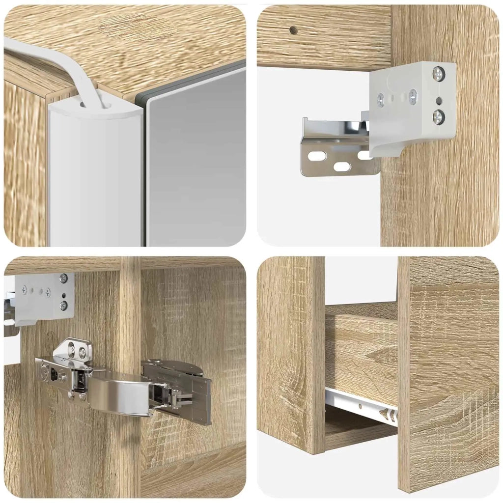 Set di mobili per il bagno 5 pz Rovere Sonoma 3406889