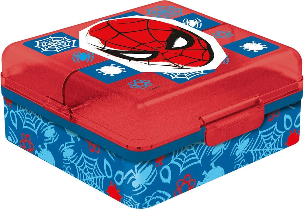 Sandwich Box con multi scomparto per bambini in plastica Spiderman