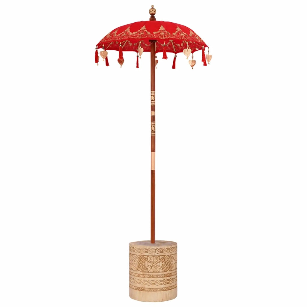 Ombrello balinese con base Rosso 95 x 95 x 260 cm 3356912