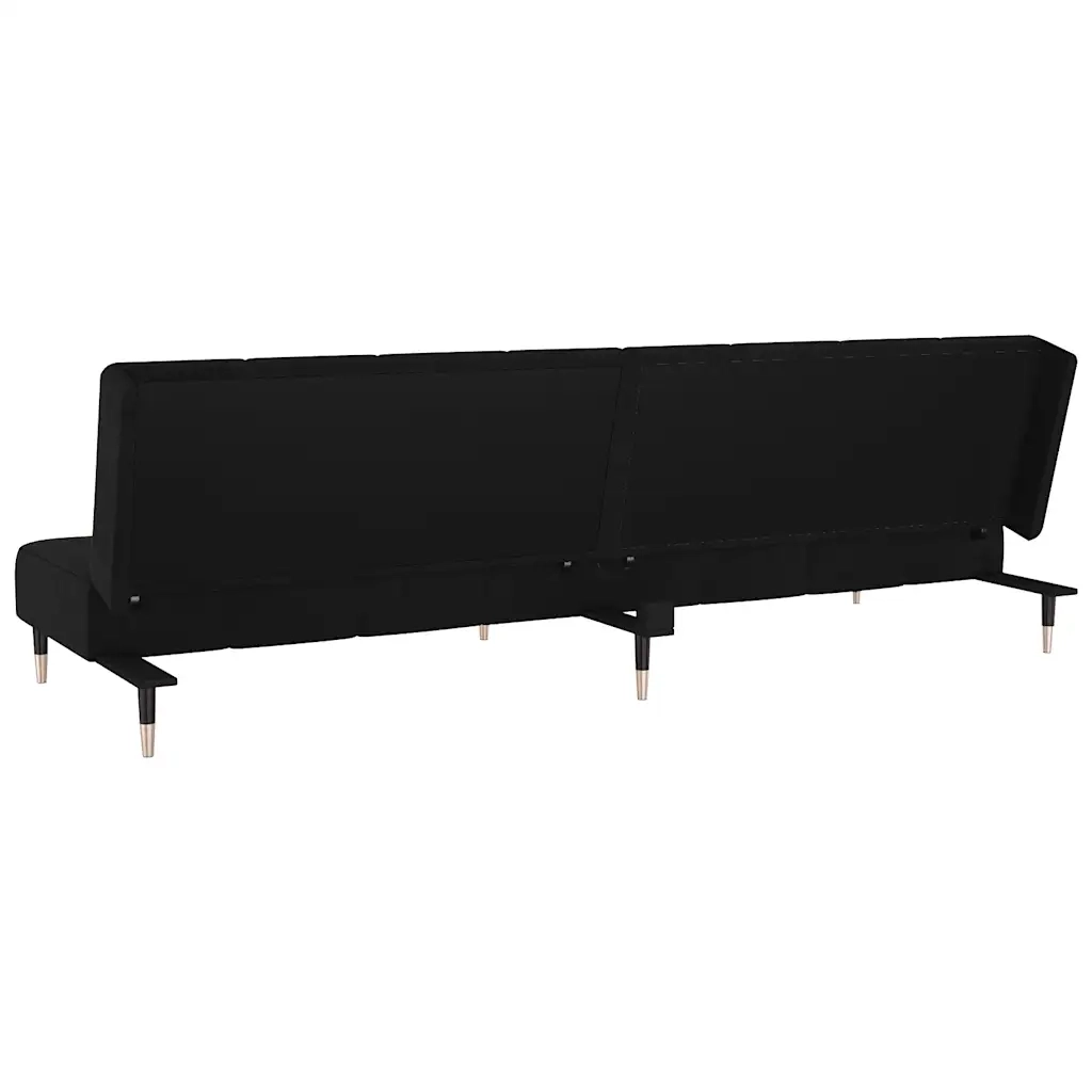Divano letto | Sof¨¤ letto | Letto singolo a 2 Posti Nero in Velluto