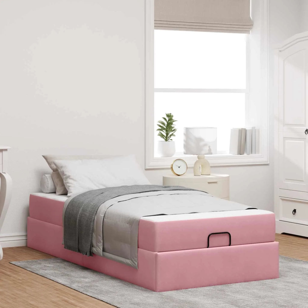 Struttura letto con materasso 2 pcs Rosa Velluto 3399527